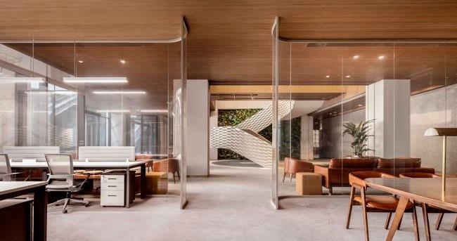 合肥原木設(shè)計感辦公室裝修設(shè)計方案效果圖-合肥博妍裝飾公司