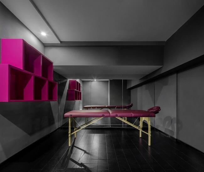 合肥撞色健身房裝修設(shè)計(jì)方案效果圖-合肥博妍裝飾公司