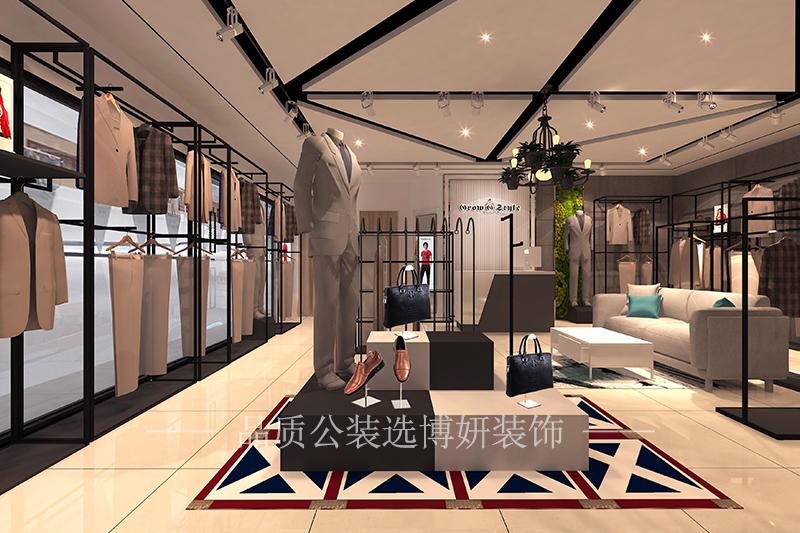 男裝店裝修設(shè)計(jì)方案效果圖-博妍裝飾公司