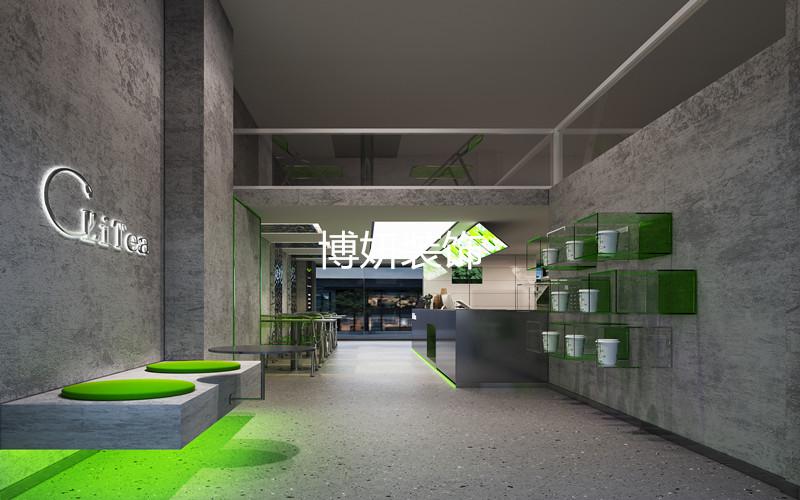 合肥奶茶店裝修設計 | 翠韻奶茶店 清新自然的茶飲天堂