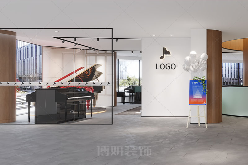 樂(lè)器展廳裝修設(shè)計(jì)方案效果圖-博妍裝飾公司